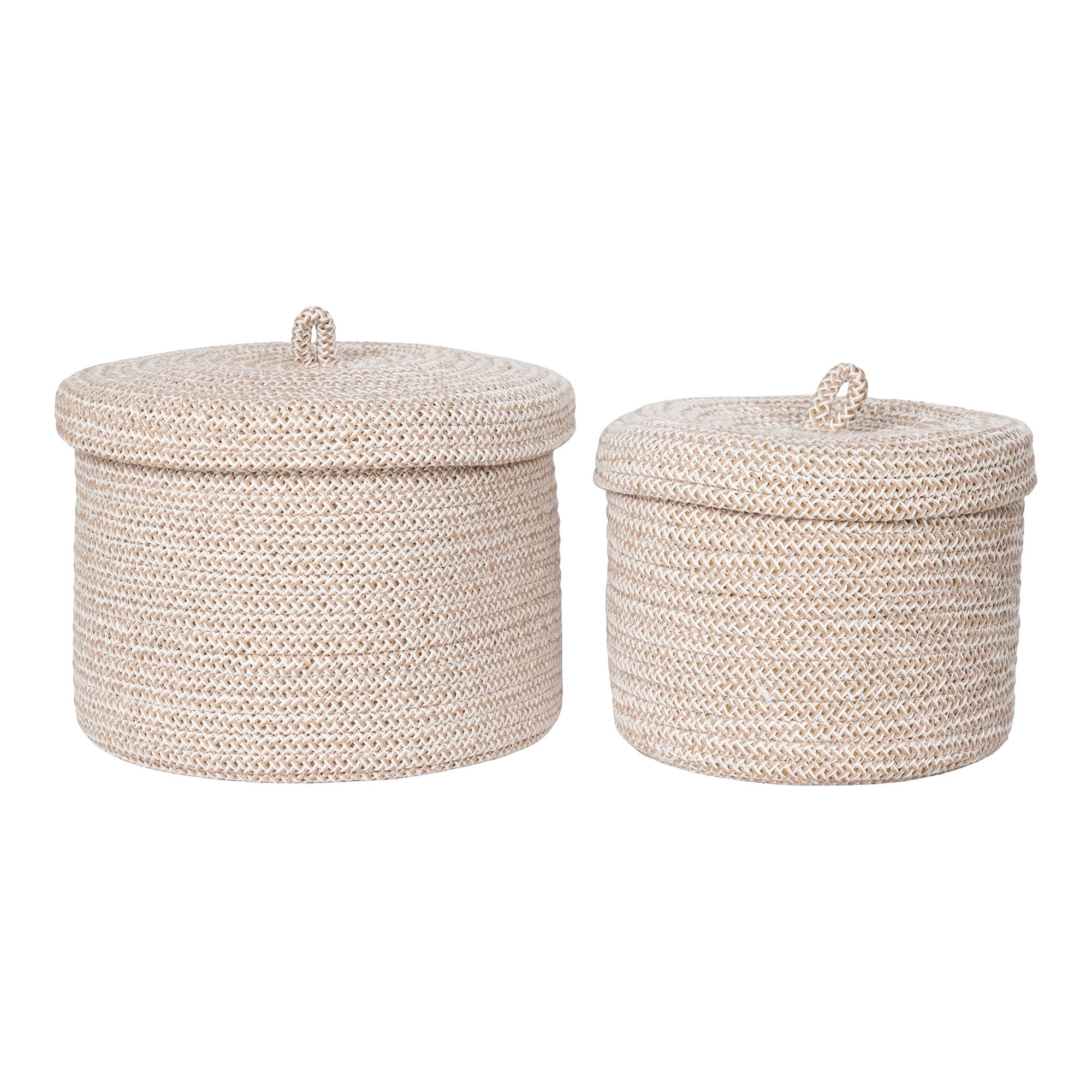 Sebal Baskets - Manden, katoen, beige, set van 2