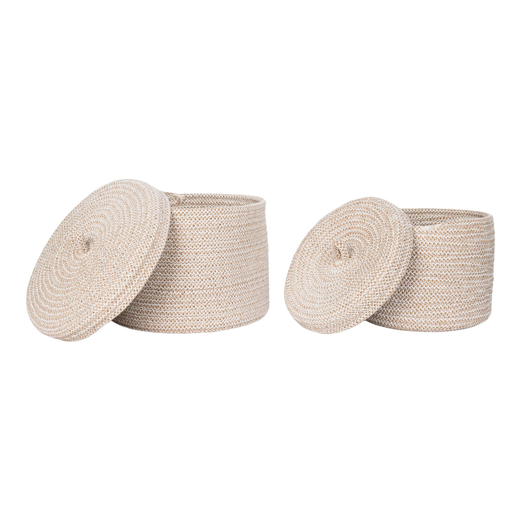 Sebal Baskets - Manden, katoen, beige, set van 2