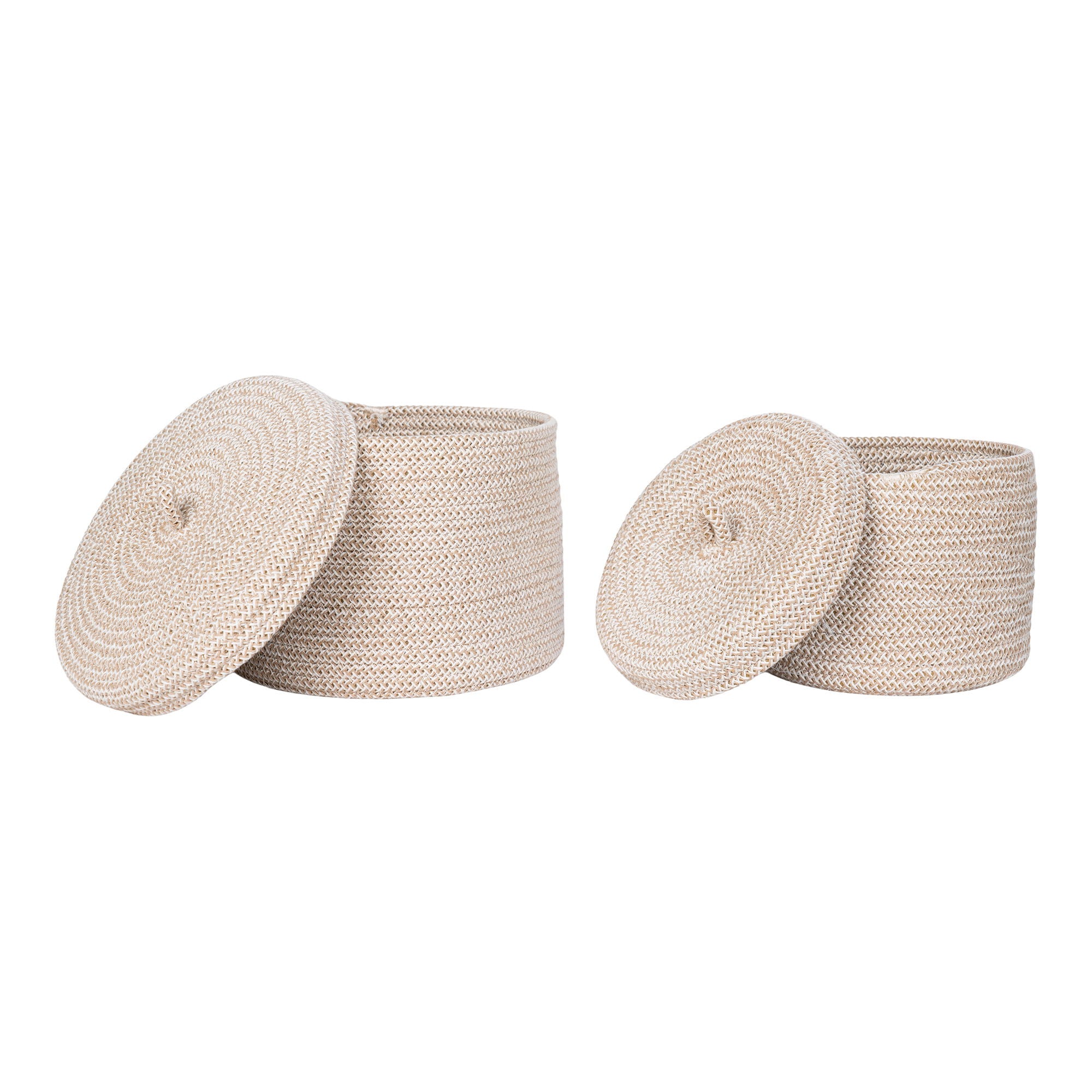 Sebal Baskets - Manden, katoen, beige, set van 2