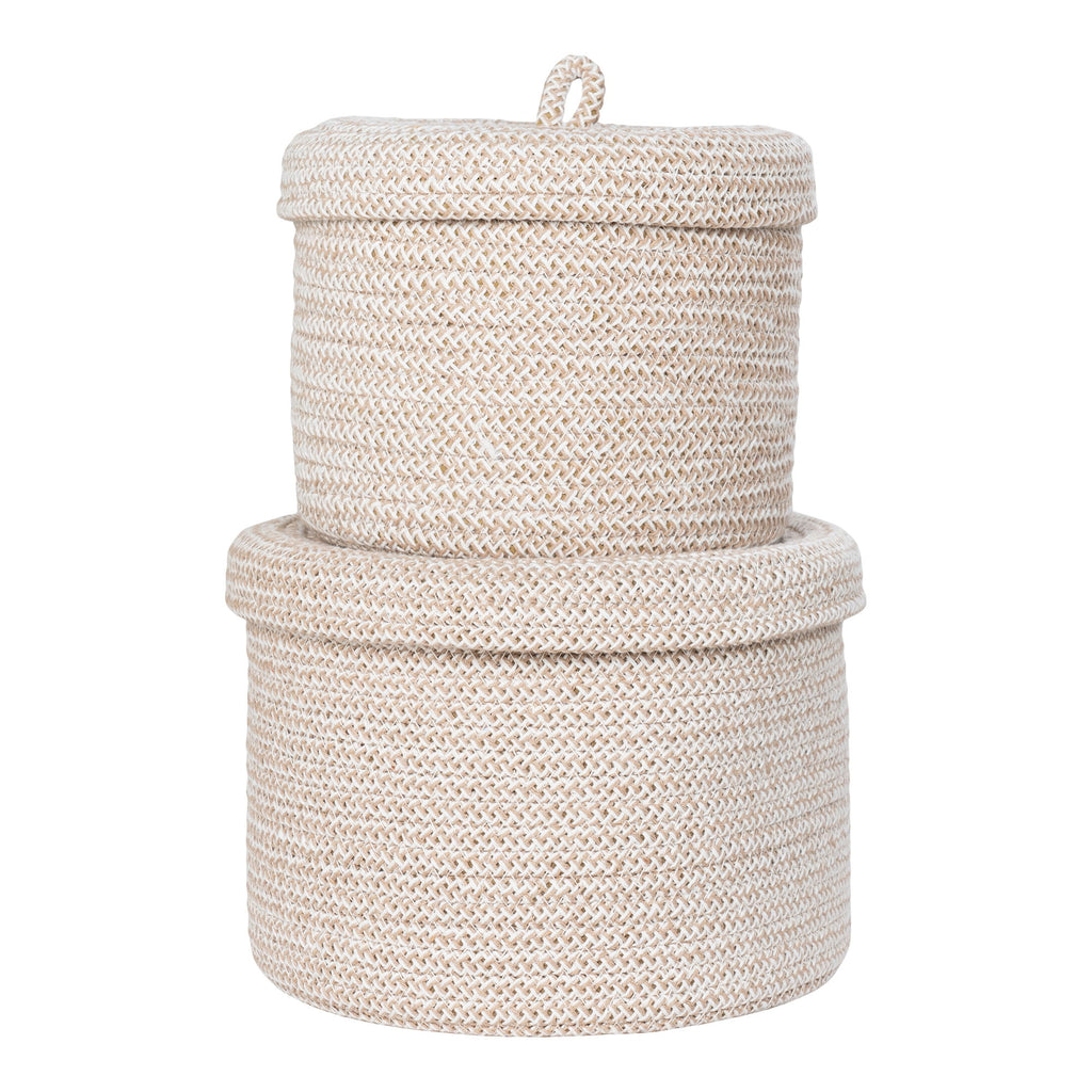 Sebal Baskets - Manden, katoen, beige, set van 2