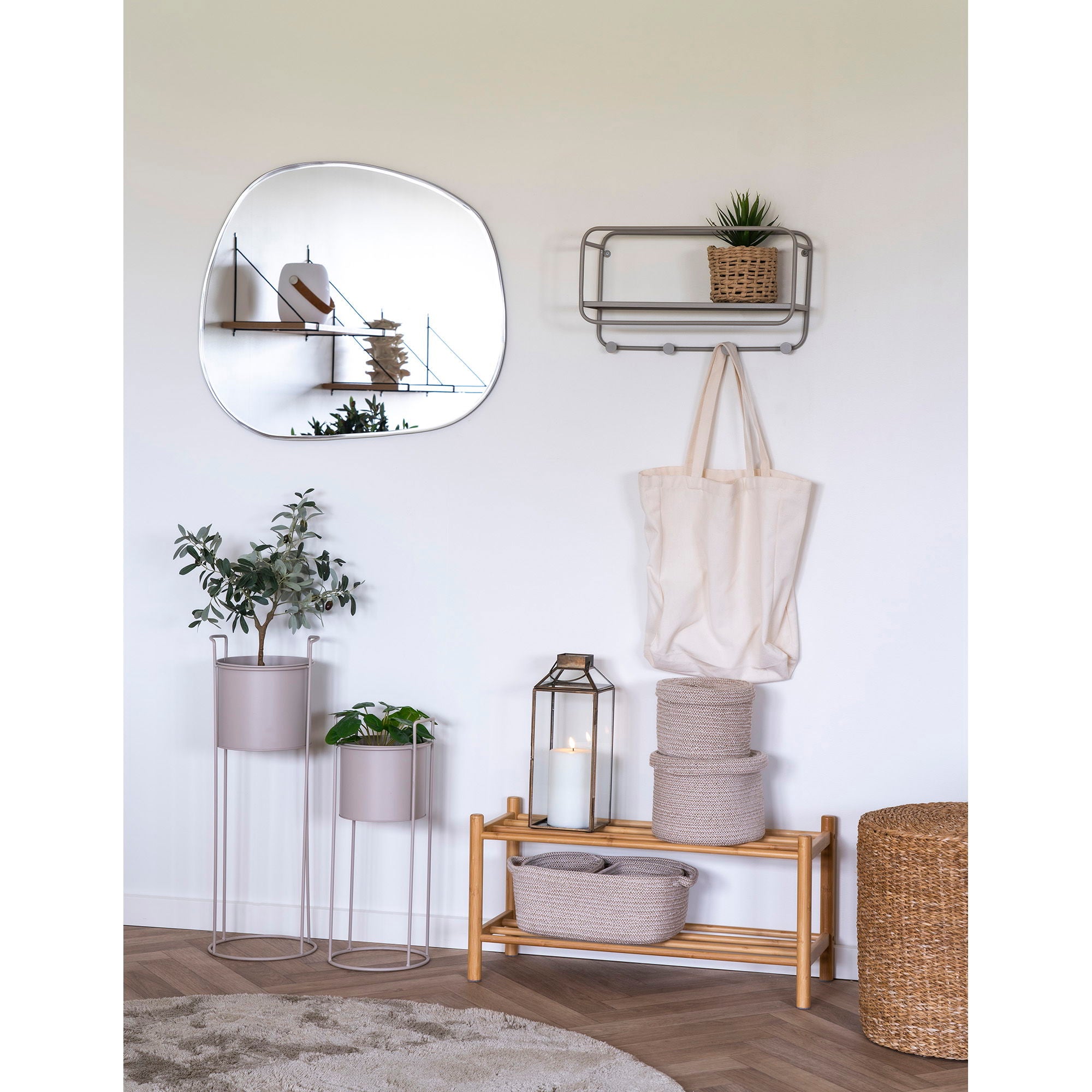 Sebal Baskets - Manden, katoen, beige, set van 2