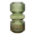 Vaas - Vaas, glas, groen ø12x25 cm
