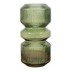 Vaas - Vaas, glas, groen ø12x25 cm