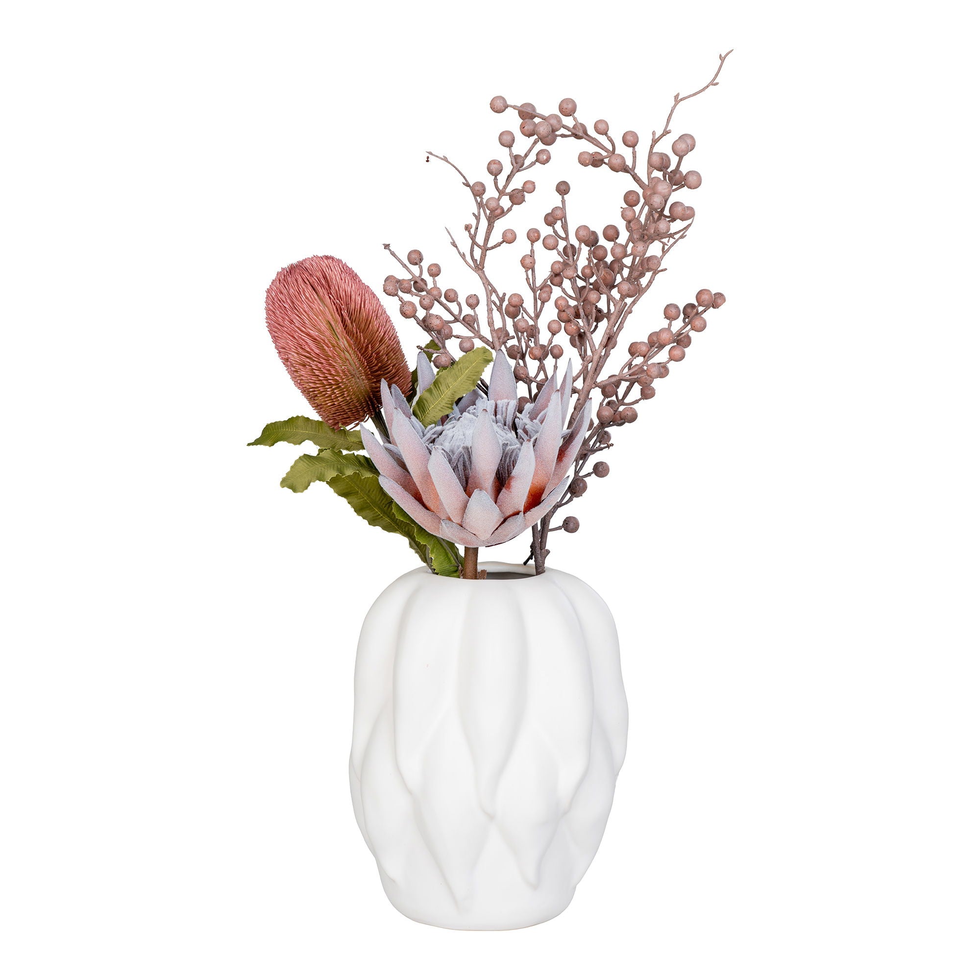 Vaas - Vaas, keramiek, beige 19,5x19,5x26 cm