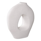 Vaas - Vaas, keramiek, wit 24x10,5x27,8 cm