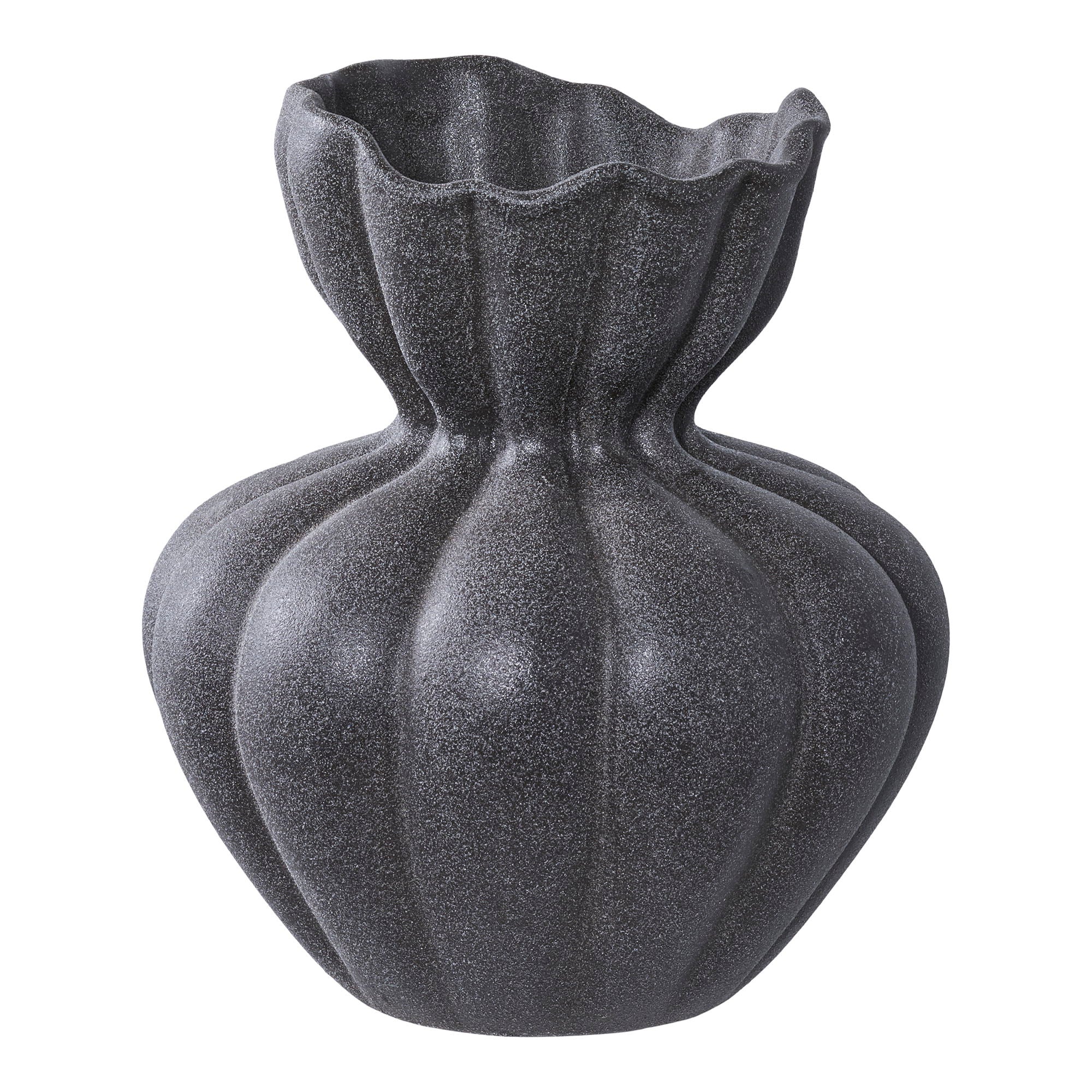 Vaas - vaas, keramiek, zwart ø17,2x19,4 cm