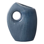 Vaas - Vaas, keramisch, blauw 7x14x18 cm