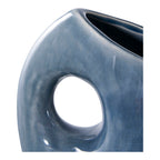 Vaas - Vaas, keramisch, blauw 7x14x18 cm