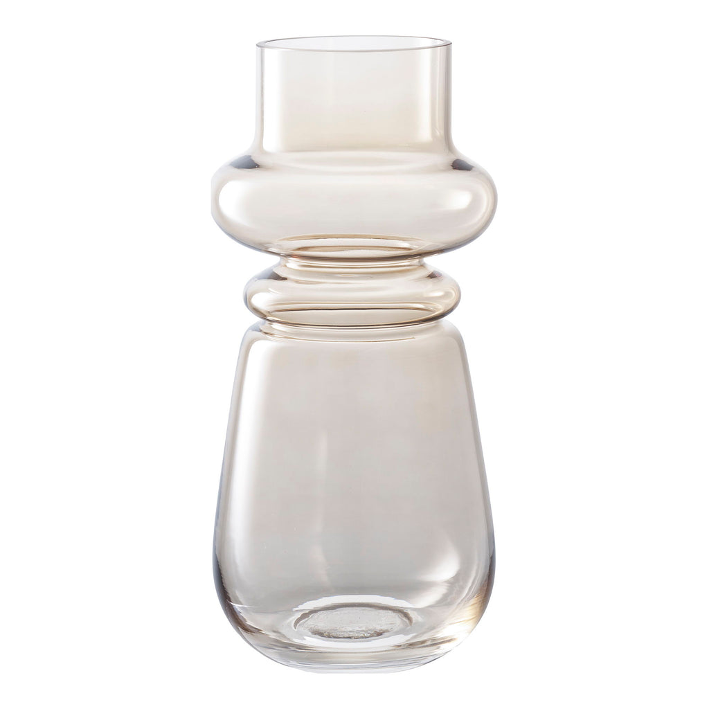 Vaas - Vaas, glas, gerookt bruin ø15x31 cm