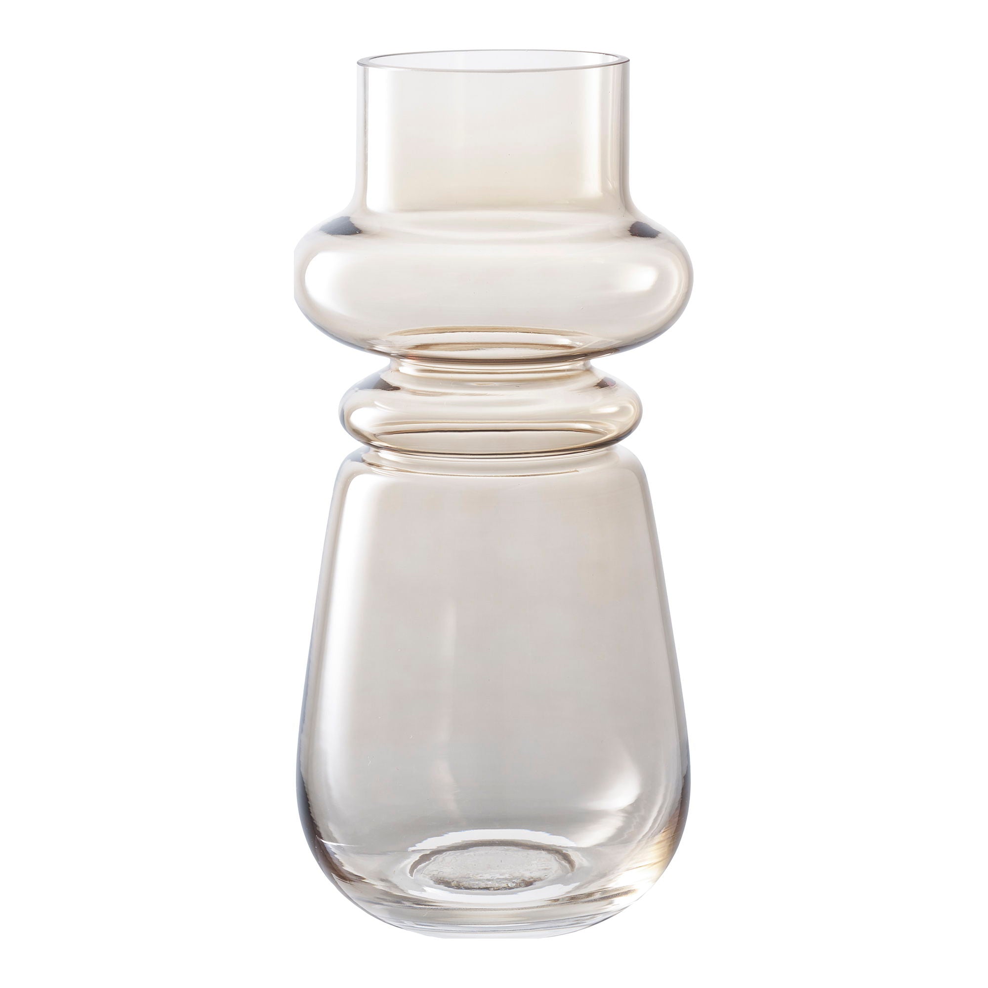 Vaas - Vaas, glas, gerookt bruin ø15x31 cm