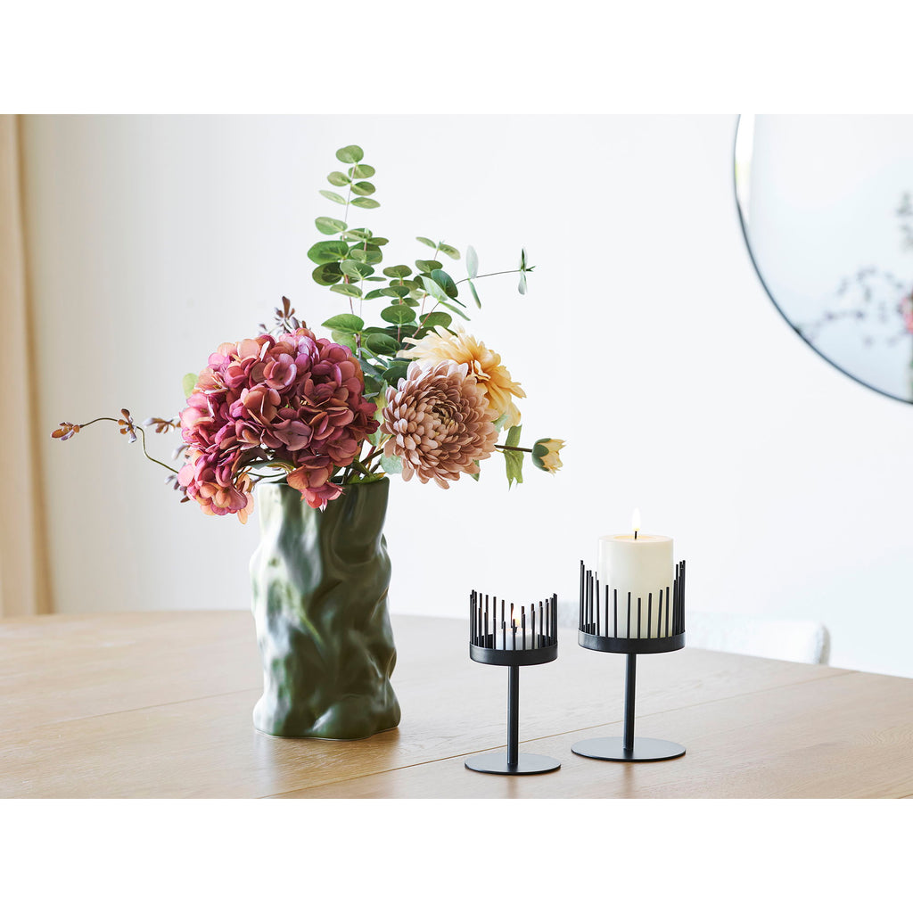 Cande Holder - Kandelaar, staal, zwart, set van 2