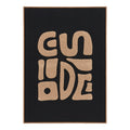 Tine getufte wanddecoratie - Getufte wanddecoratie, beige/zwart 50x70 cm