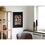 Tine getufte wanddecoratie - Getufte wanddecoratie, beige/zwart 50x70 cm