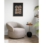 Tine getufte wanddecoratie - Getufte wanddecoratie, beige/zwart 50x70 cm