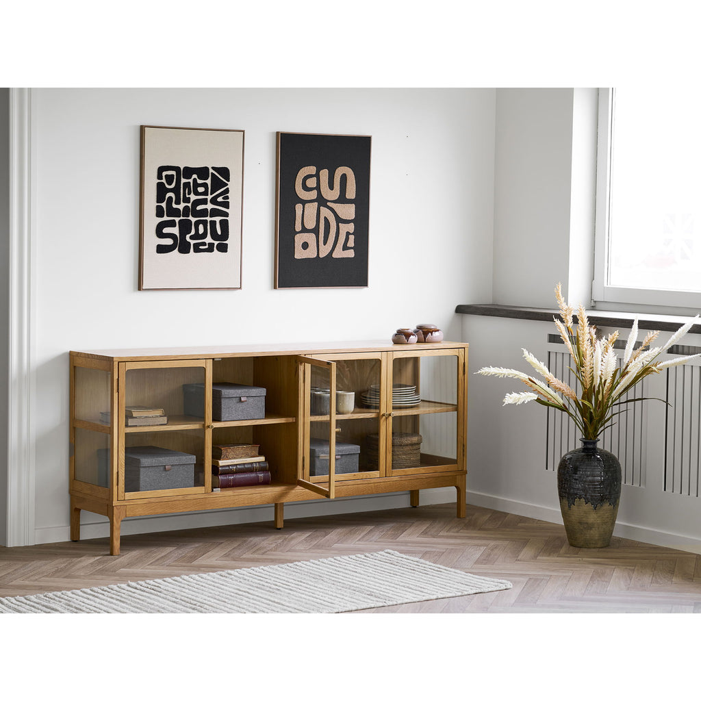 Tine getufte wanddecoratie - Getufte wanddecoratie, beige/zwart 50x70 cm