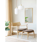 Argalo Hanglamp - Hanglamp, glas/hout, wit ø30 cm
