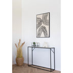 Windlicht - Windlicht, metaal/glas, zwart 30x12x15 cm