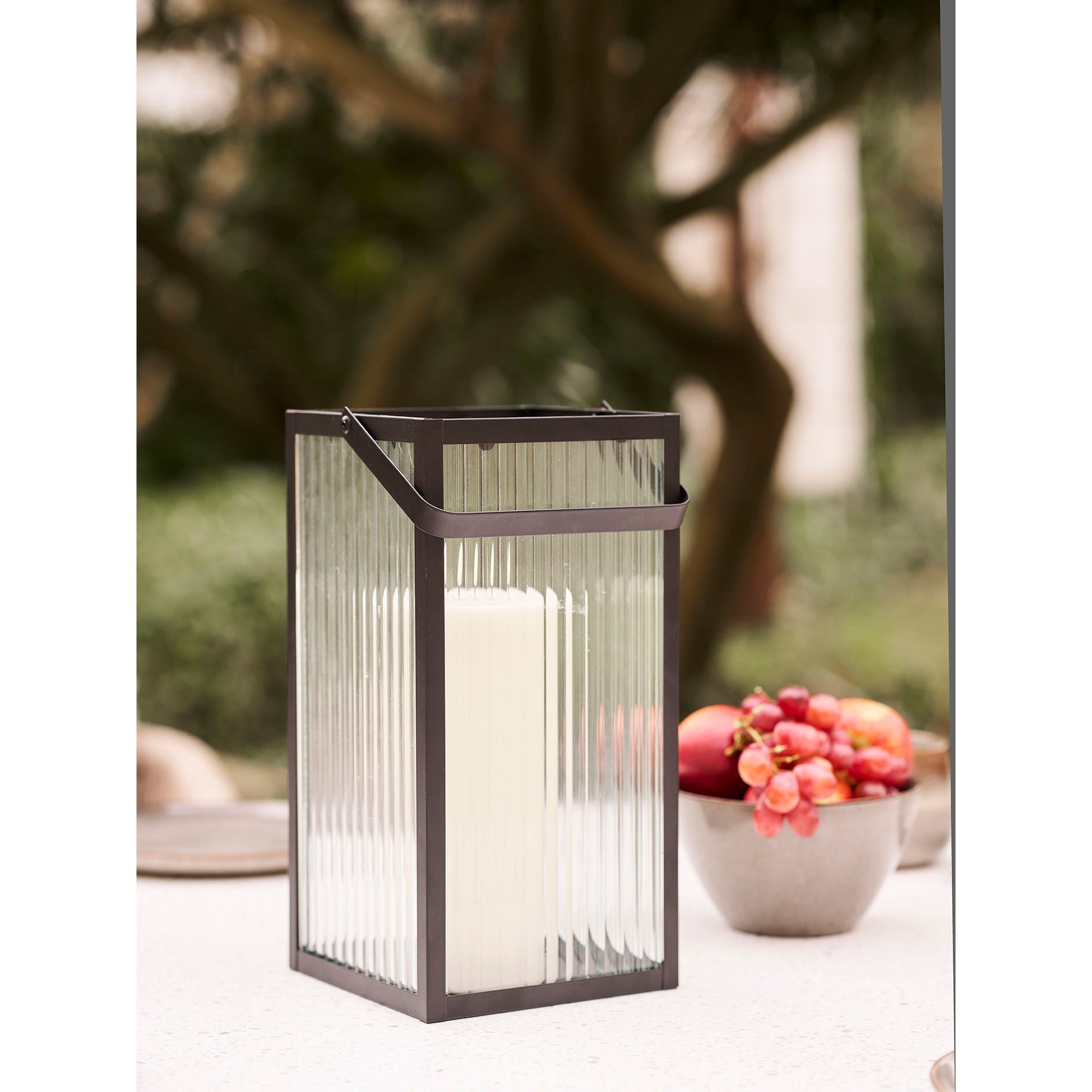 Almonte Lantaarn - Lantaarn, metaal/glas, zwart